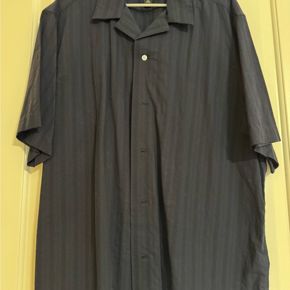 Banana Republic Navy Organic Cotton Blend Button Down Shirt